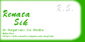 renata sik business card